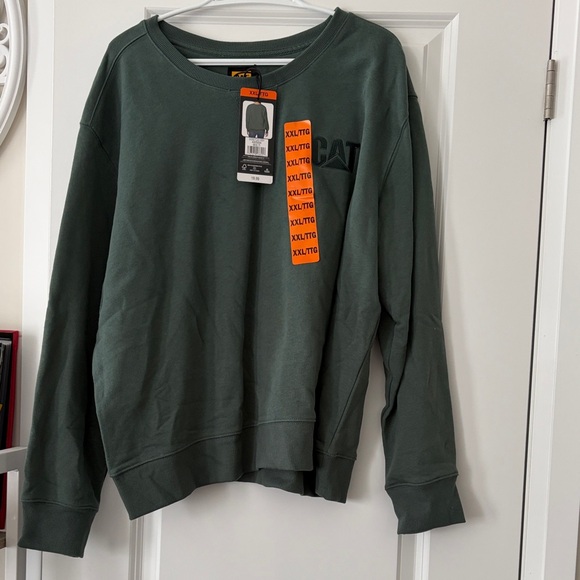 Caterpillar Sweaters - Caterpillar Dark Green Crewneck Sweatshirt